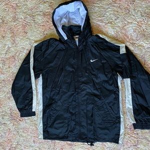 Vtg 90s Nike big swoosh Nike check hooded windbreaker Sz XL